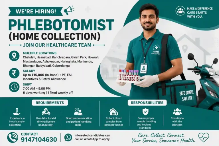 Home Collection Phlebotomists – Hiring Now